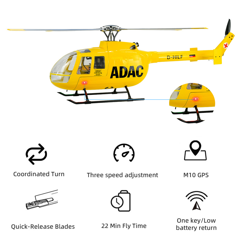 Outdoor Lighting Uk - Helikopter Skala FLY WING BO105 dengan