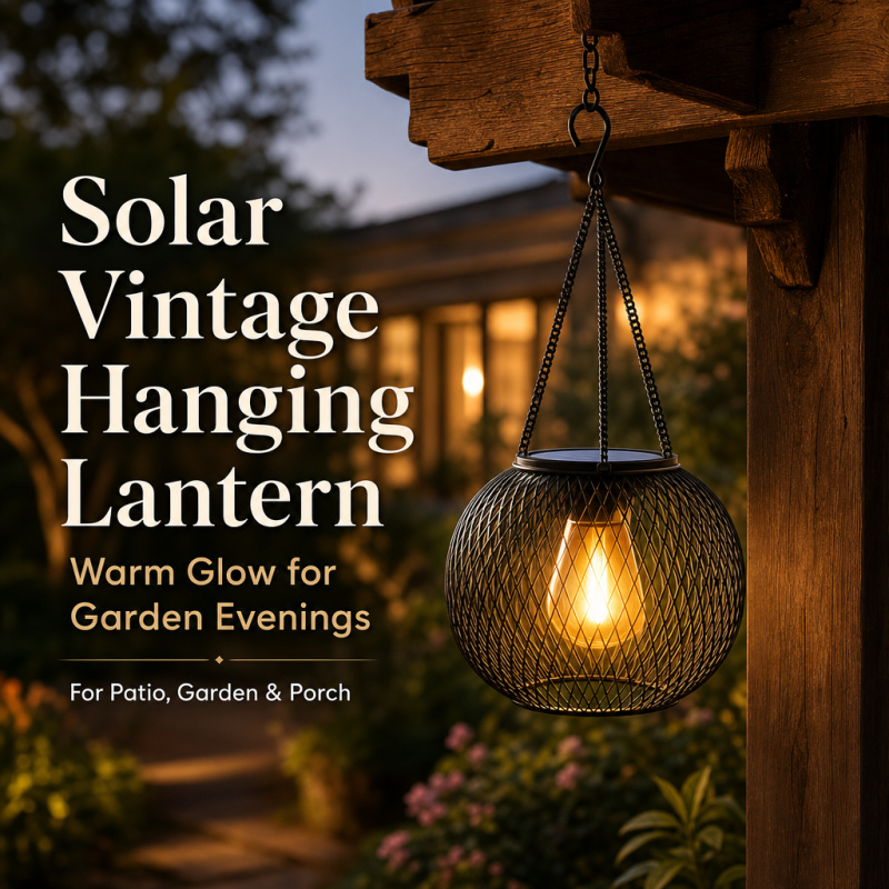 Outdoor Lighting Under Pergola - Lampu Lantai Gantung LED Tenaga Surya