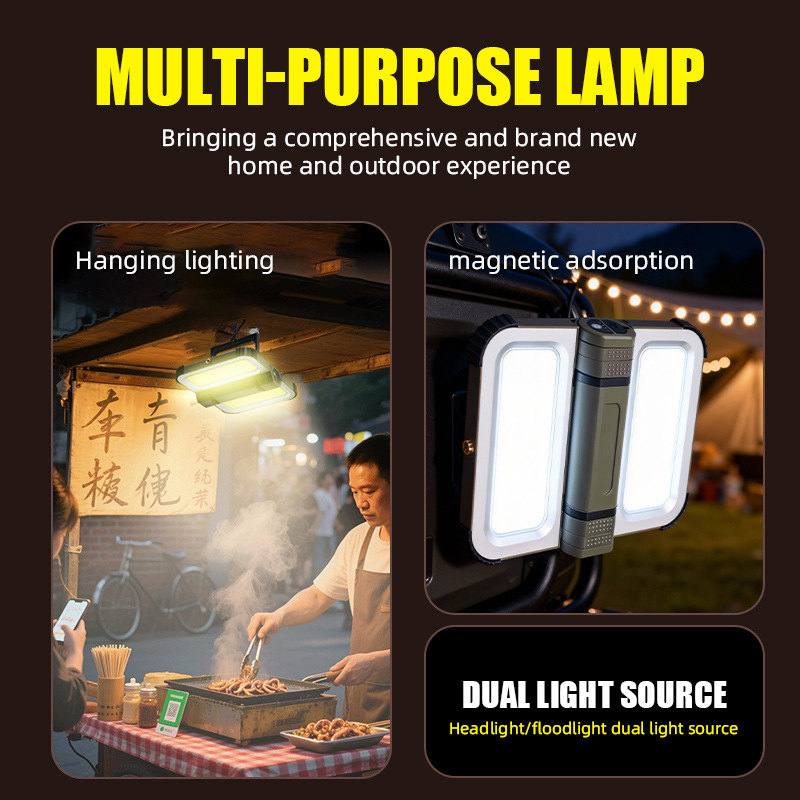 Outdoor Lighting Vendor - Lampu Camping Magnetik Kuat Bertenaga Surya