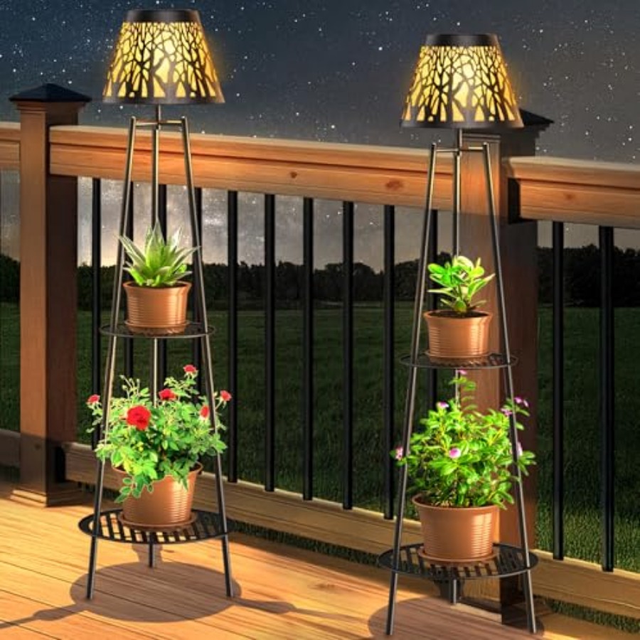 Outdoor Lighting Led - 2 Paket Lampu Lantai Tenaga Surya