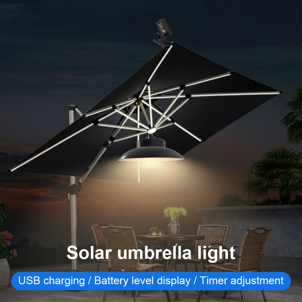 Umbrella Led Clip - Lampu Payung Tenaga Surya dengan Klip,