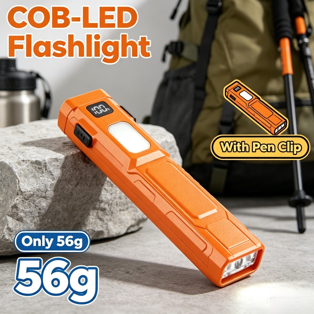 Outdoor Lighting Led - Senter LED COB EDC dengan Klip