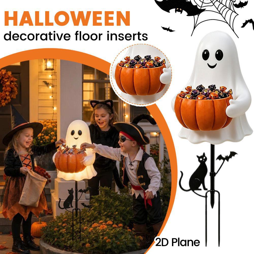 Outdoor Lighting Yard Stakes - Tempat Penyimpanan Permen Labu Hantu Halloween