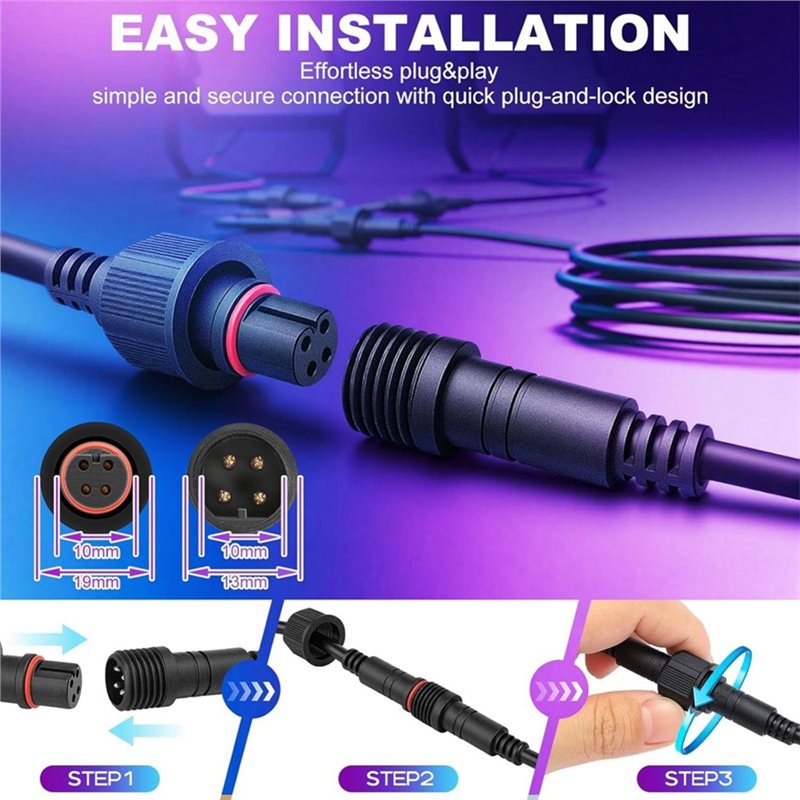 Outdoor Lighting Govee - [HOT!】 Kabel Ekstensi 4Pin Tahan Air