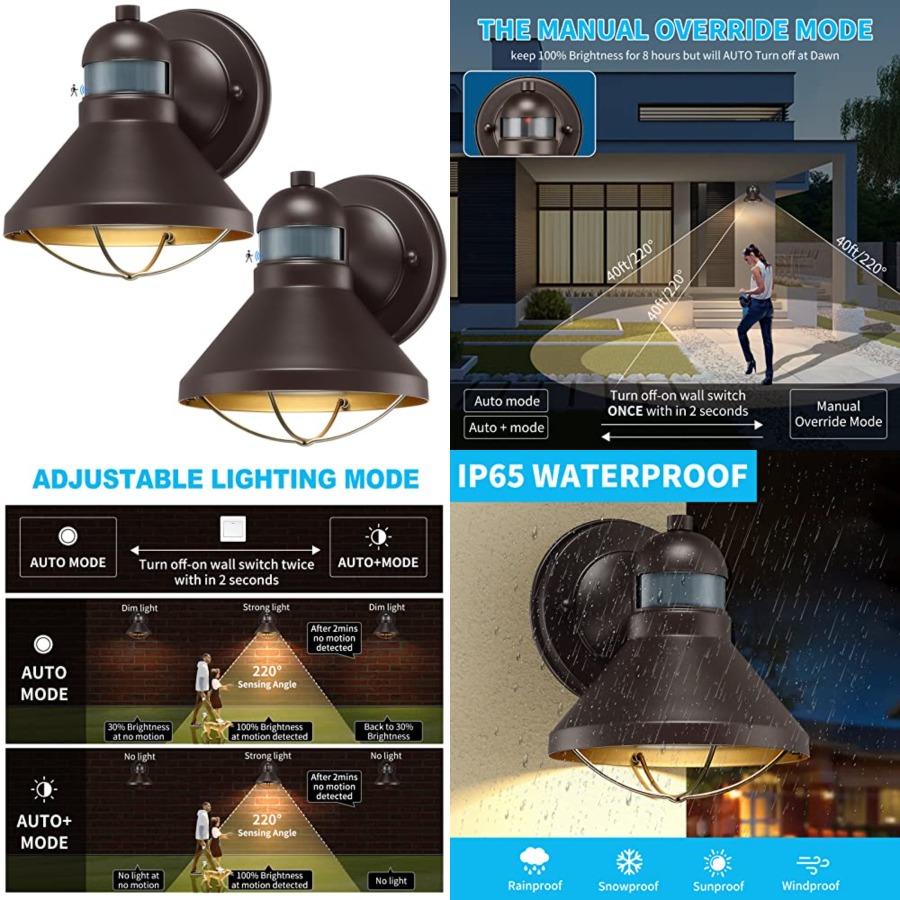 2 Paket Lampu Dinding LED Sens - Wall Lighting Outdoor ulasan dan harga