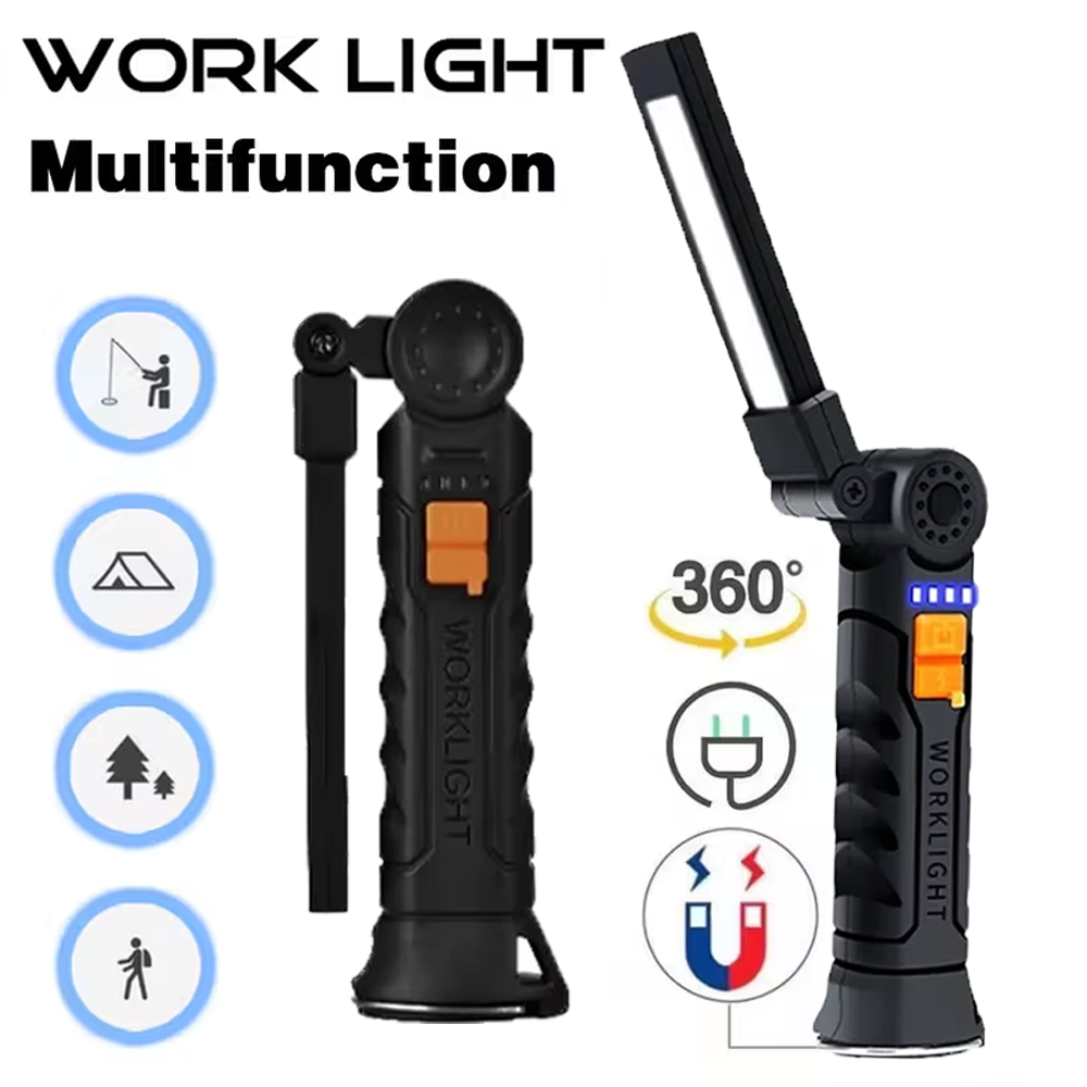 Senter LED COB Portabel Senter - Outdoor Lighting Beacon ulasan dan harga