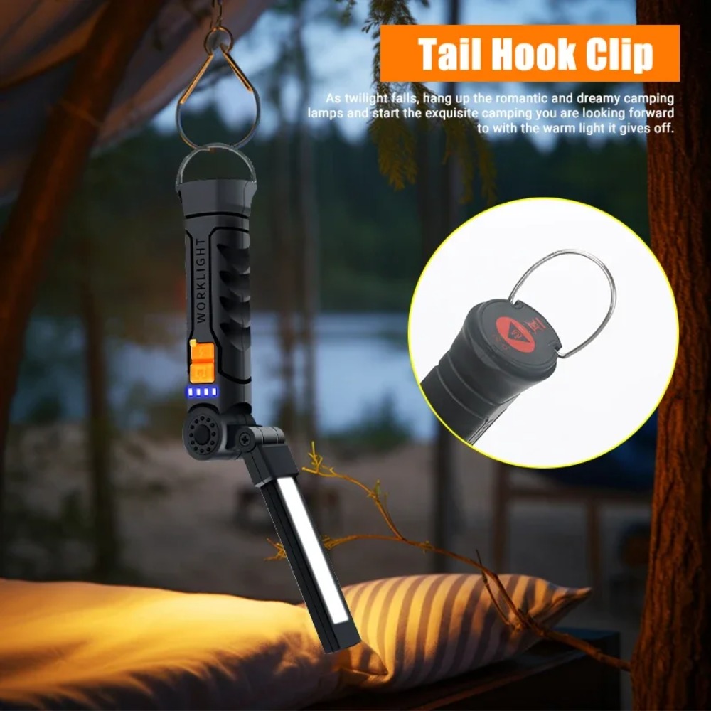 Senter LED COB Portabel Senter - Outdoor Lighting Beacon ulasan dan harga