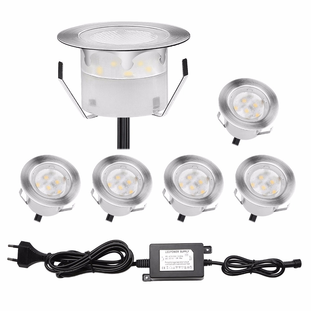 QACA 6 Paket Lampu Dek LED Teg - Outdoor Lighting Kits Low Voltage ulasan dan harga