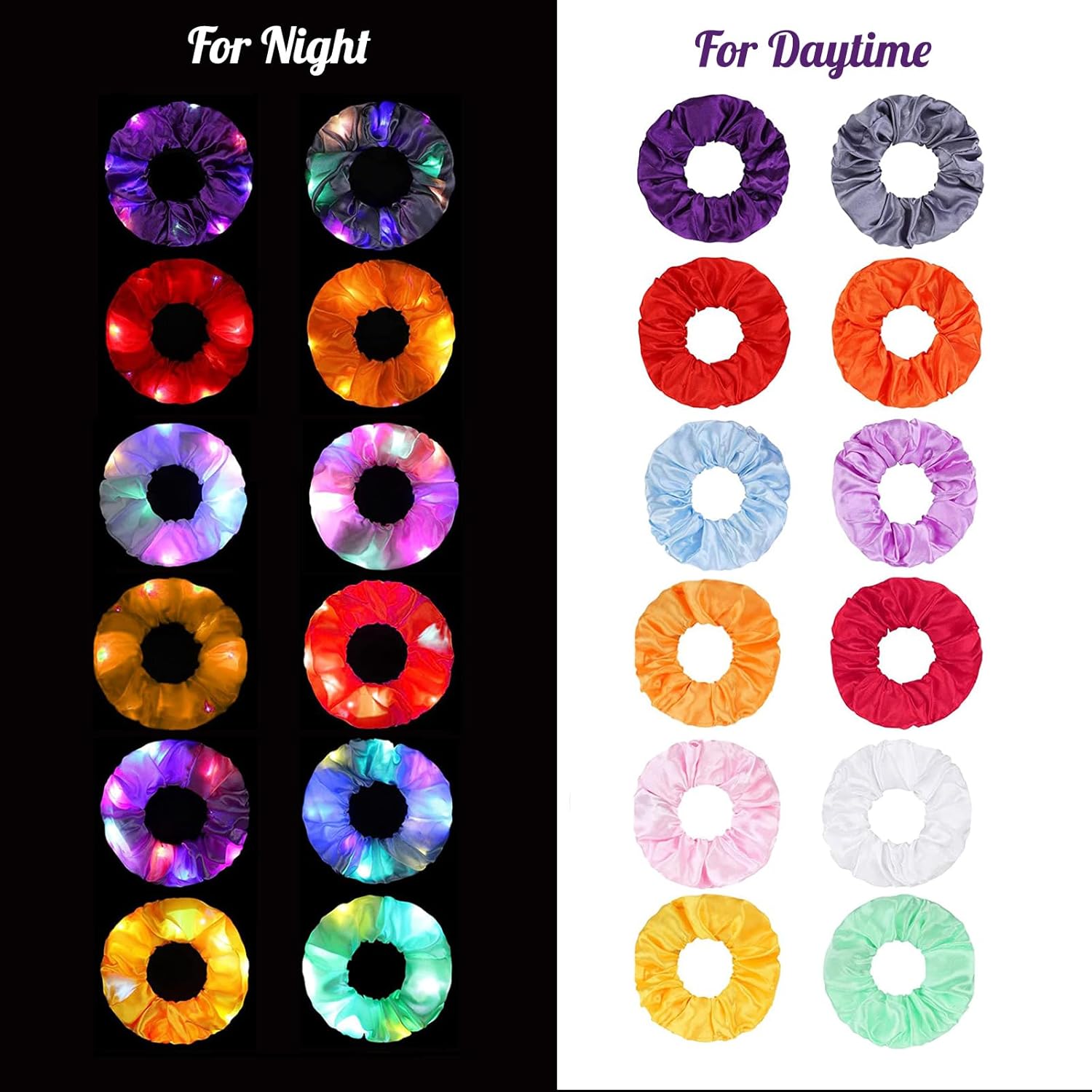 6 Buah Ikat Rambut LED Scrunch - Outdoor Lighting Beacon ulasan dan harga