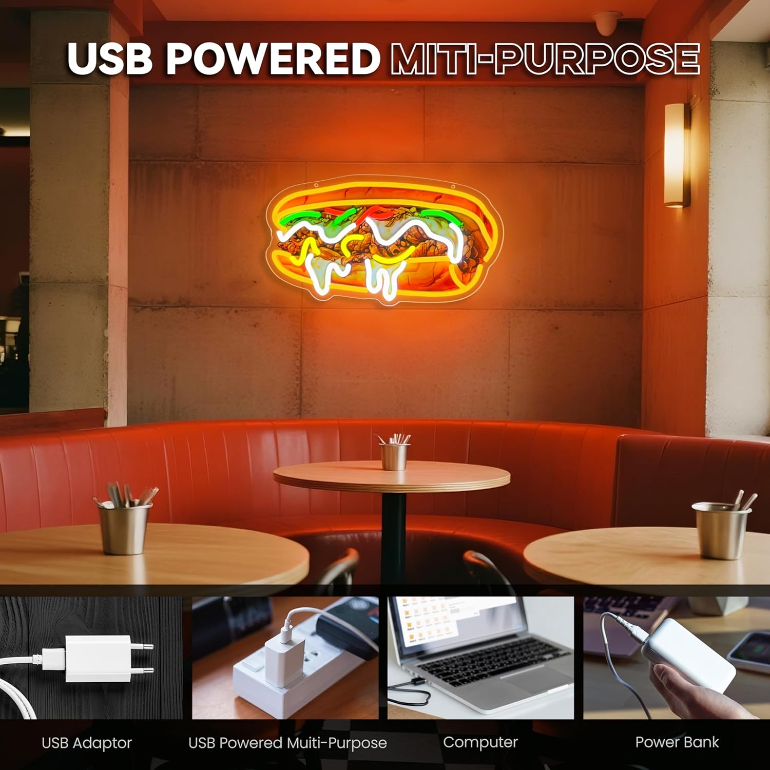 Lampu Neon Philly Cheesesteak  - Outdoor Lighting Vendor ulasan dan harga