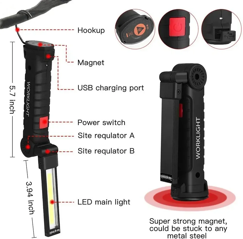 Lampu Inspeksi Senter LED COB  - Outdoor Lighting Beacon ulasan dan harga